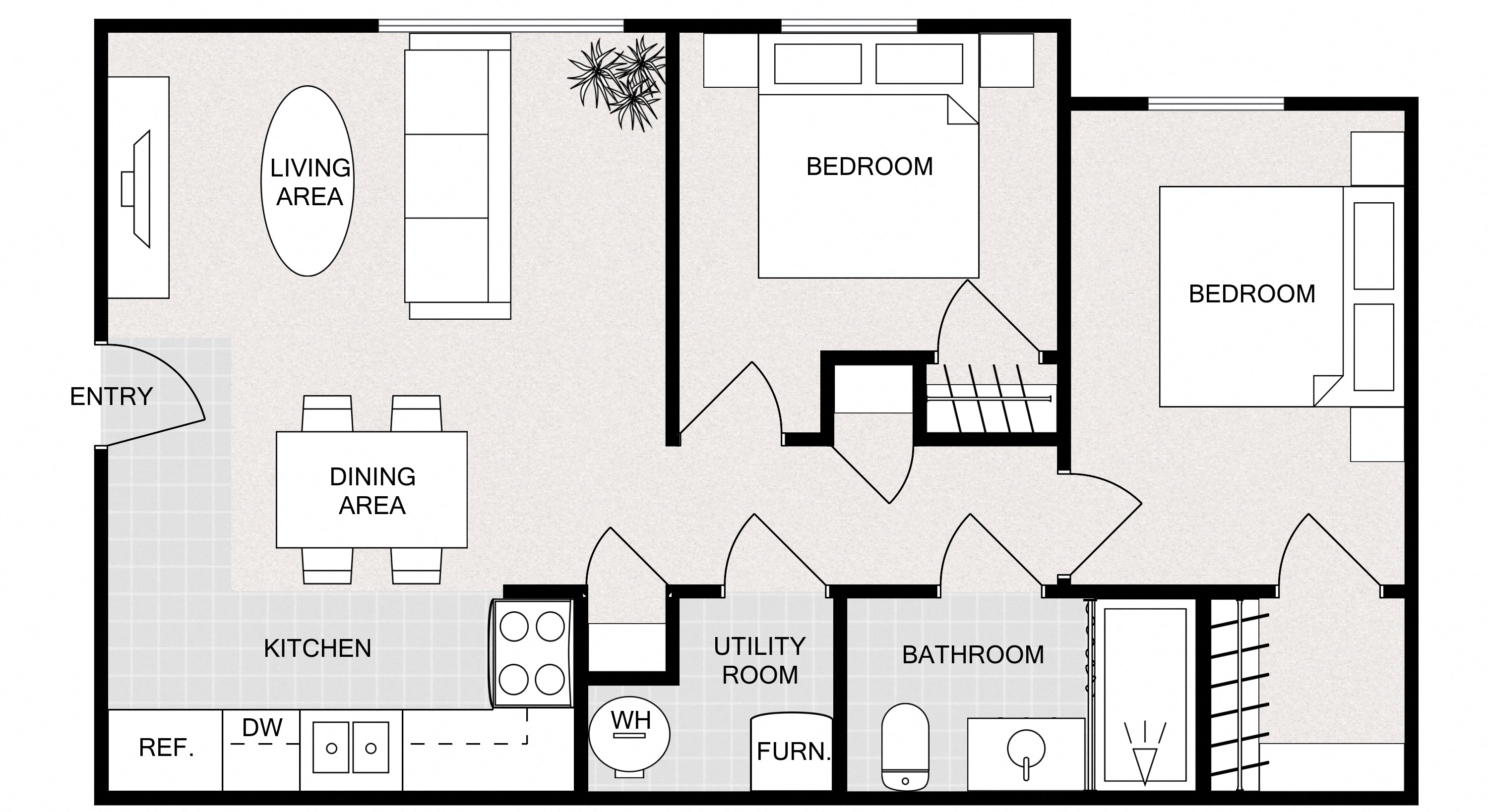 2 Bedroom 1 Bathroom